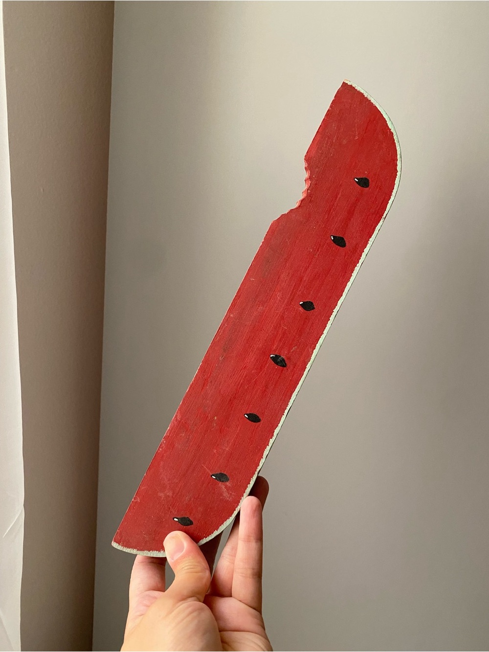 Vintage Handmade wooden Watermelon Slice 🍉